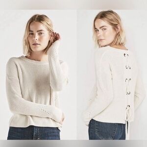 LUCKY BRAND Lace Back Sweater